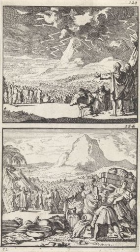 The Giving of the Law on Mount Sinai / Moses Explaining the Ten Commandments to the Elders