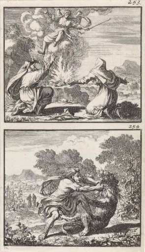 The Offering of Manoah / Samson Defeats the Lion
