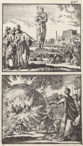 The idol of Nebuchadnezzar / The three youths in the burning furnace