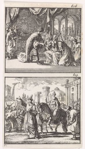Esther before Ahasuerus / Triumph of Mordecai