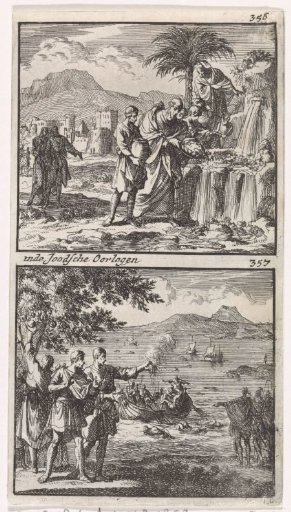 Elijah throws salt into the spring / Plucked Sodom apples turn to smoke while people thrown by Vespasian into the Dead Sea continue to float