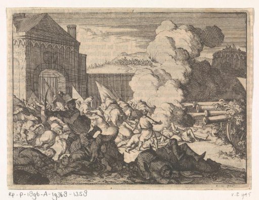 The gate of Siseck in Croatia where incoming Turks are killed by cannons, 1592