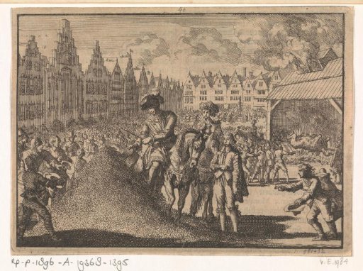 Grote Markt in Frankfurt am Main during the coronation of Emperor Ferdinand II, 1619