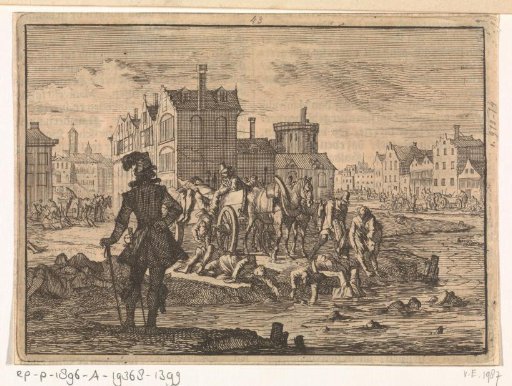 Johan 't Serclaes, Count of Tilly, has conquered Minden and has his victims thrown into Wertha, 1626