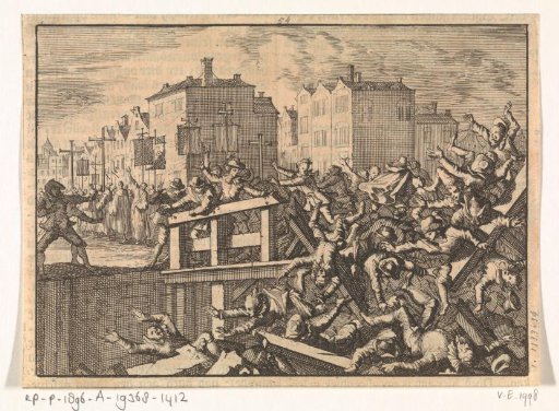 Bridge at Paris collapses during a procession, 1633