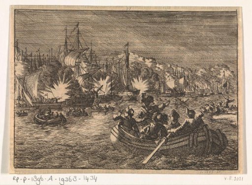 Spanish fleet on the Scheldt captured and burned by the Dutch, 1631