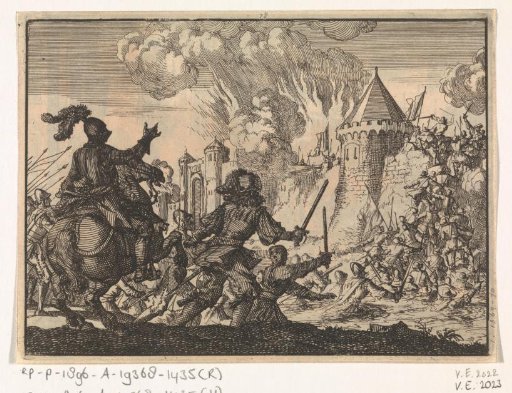 Dutch troops storm the wall of Tienen, 1635