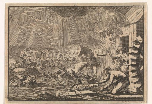 Cloudburst and flooding in Bretzhofen in Franconia, 1627