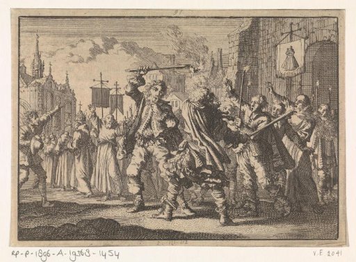 Quarrel in Presburg (Bratislava) between inhabitants of Mantua and Genoa over precedence in a procession, 1655