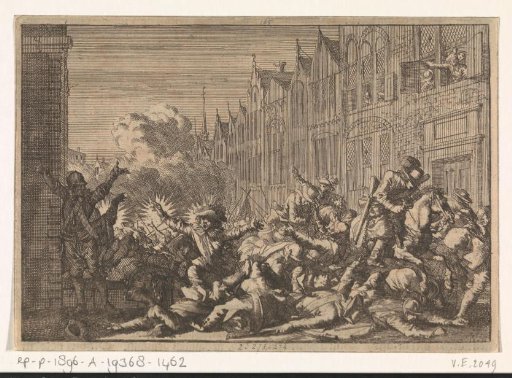 Angers occupied by followers of Mazarin who fall into an ambush of ten cannons by Governor De Rohan, 1652