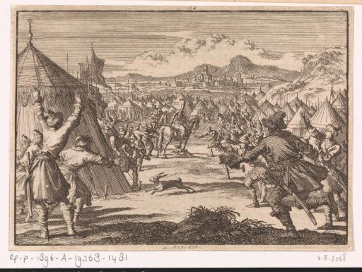 Hares in the camp of the Russian army in Lithuania, 1658