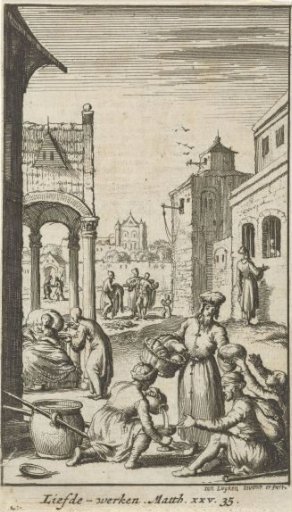 The Five Wise Virgins Practicing Charity