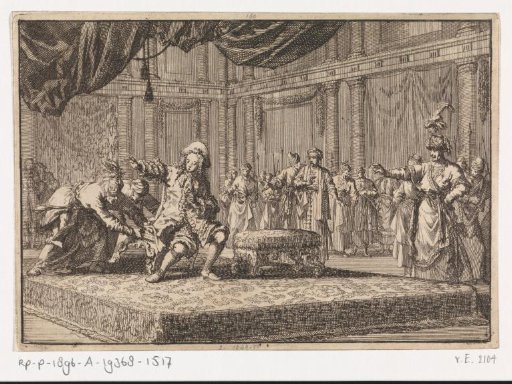 The seat which the French envoy to Constantinople had placed next to the seat of the Grand Vizier is removed from him, 1677