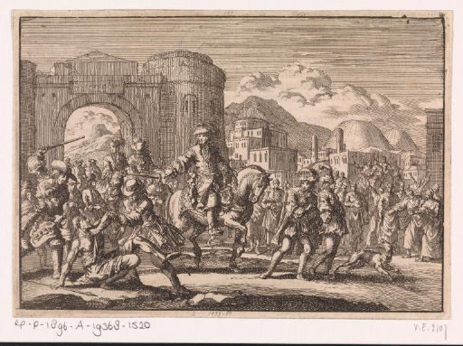French envoy to the Sultan enters Jerusalem on horseback, 1674