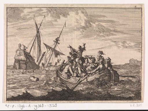 Shipwreck of the Duke of York on the way to Edinburgh, 1683