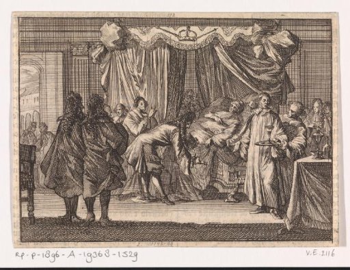 Deathbed of King Charles II of England, 1685