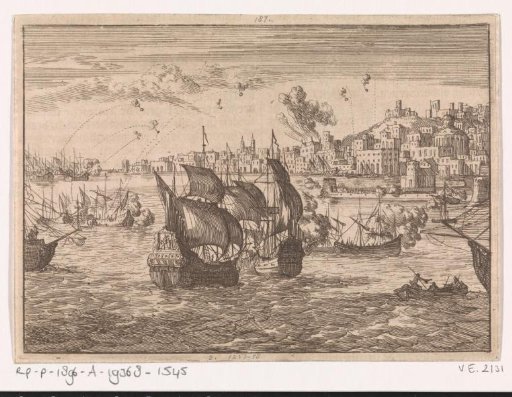 Genoa bombarded by the French fleet, 1684