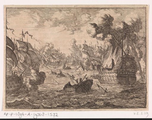 Naval battle at Cape La Hogue, 1692
