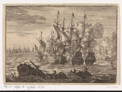 Naval battle at Beachy Head, 1690
