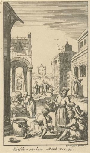 The Five Wise Virgins Practicing Charity