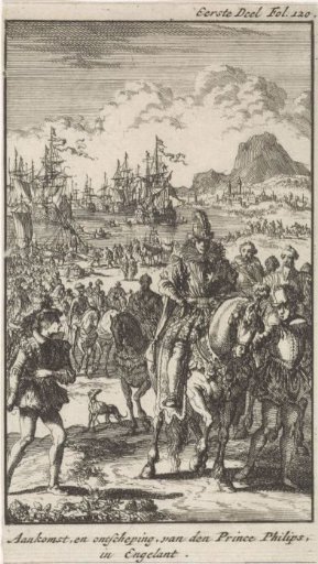 Crown Prince Philip Lands in England, 1554