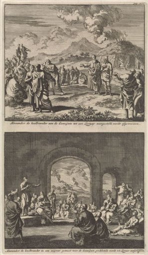 Saint Alexander Carbonarius is rejected by the early Christian congregation and Saint Alexander Carbonarius preaches to the early Christian congregation
