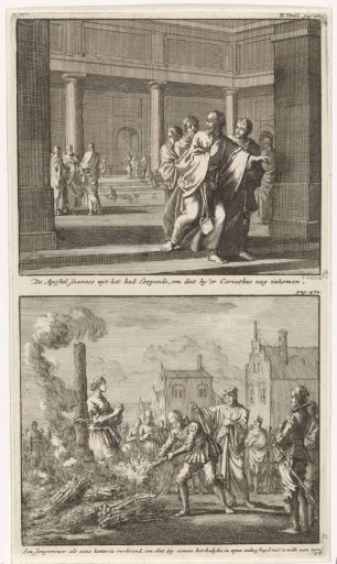 John and the heretic Cerinthus in the bathhouse and the burning of an innocent woman
