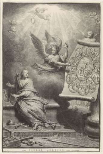 Angel Shows the Chained Faith the Martyrdom of Christ and the Twelve Apostles