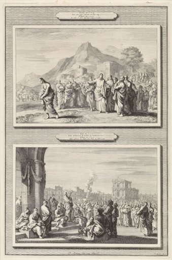 Christ Gives Counsel to a Rich Young Man and Christ's Sermon before the Temple