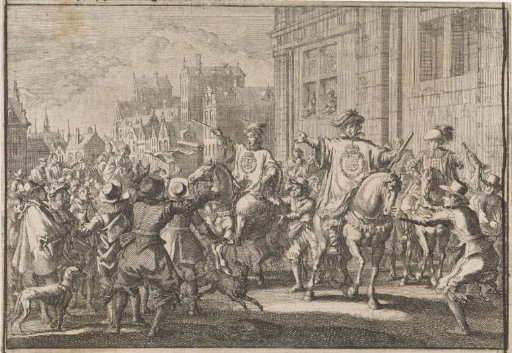 Herald of King Louis XIII Reads the Declaration of War Against Spain on the Street, 1635