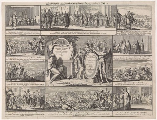 Ten scenes depicting the most important events of the year 1700