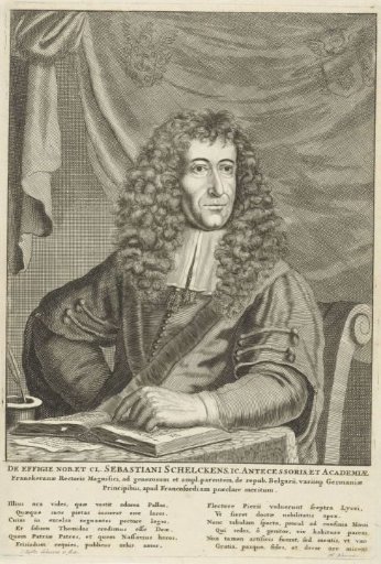 Portrait of Sebastiaan Schelckens, rector at Franeker