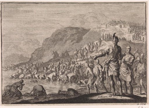 Gideon orders his men to drink water