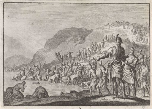 Gideon orders his men to drink water