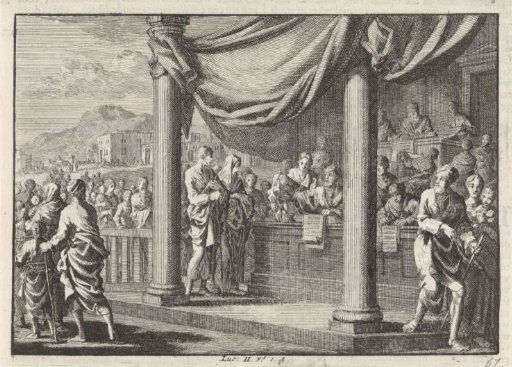 Mary and Joseph at the Census in Bethlehem