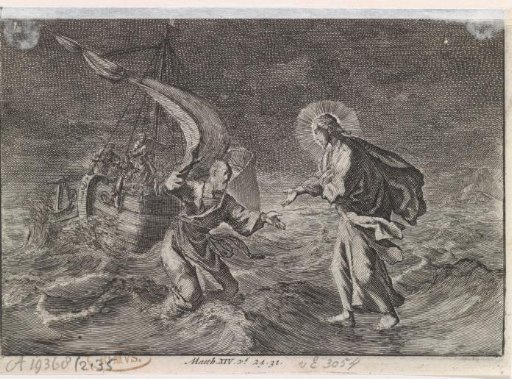 Christ Walking on the Water During a Storm on the Sea of Galilee
