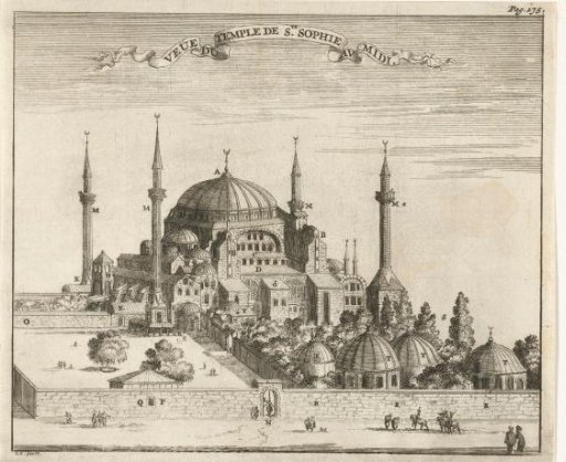 View of the Aya Sophia at Istanbul