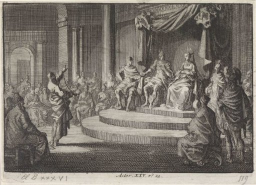 Paul chained before King Agrippa