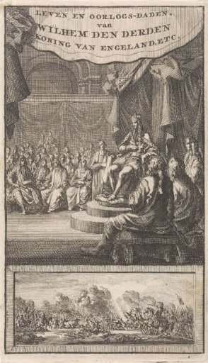 William III enthroned in parliament