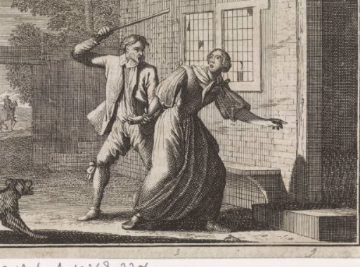 Man receives his wife at home with blows from a stick