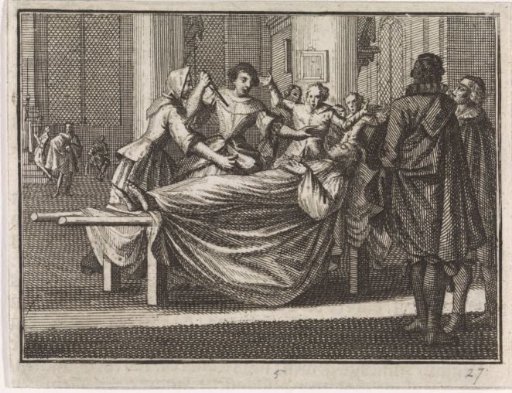Mistress of a dead man stabs herself with a dagger