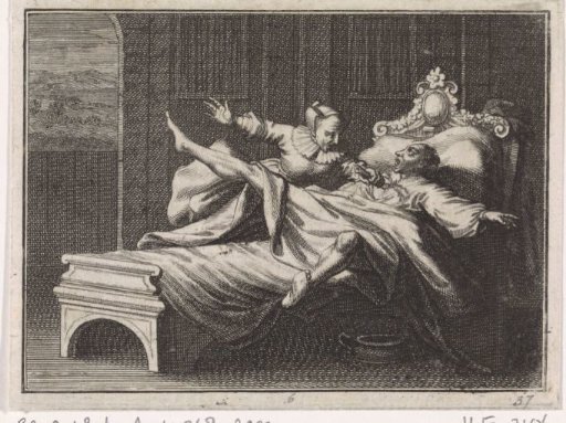 Woman stabs a man in bed