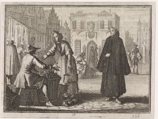 Francis of Jesus sells fruit at a market