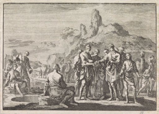 Joseph sold by his brothers to merchants