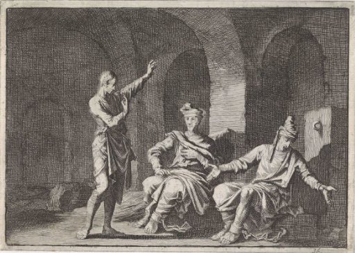 Joseph interprets the dreams of the baker and the cupbearer