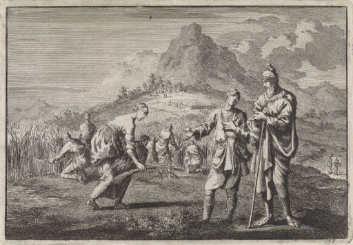 Boaz questions his overseer about Ruth