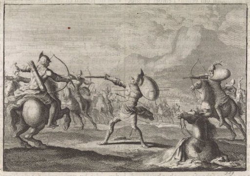 Demetrius Seleucus Defending Himself Against Shooting Horsemen