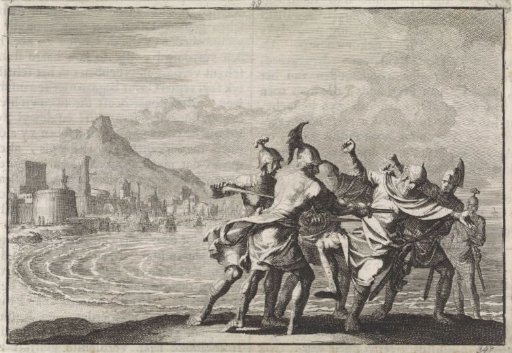 Malichus Killed on the Beach by Four Soldiers