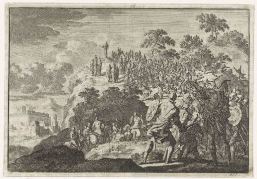 Soldiers of Governor Felix attack a crowd on the Mount of Olives
