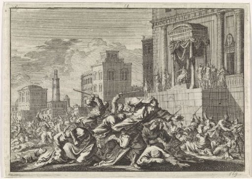 Pilate breaks up a Jewish assembly